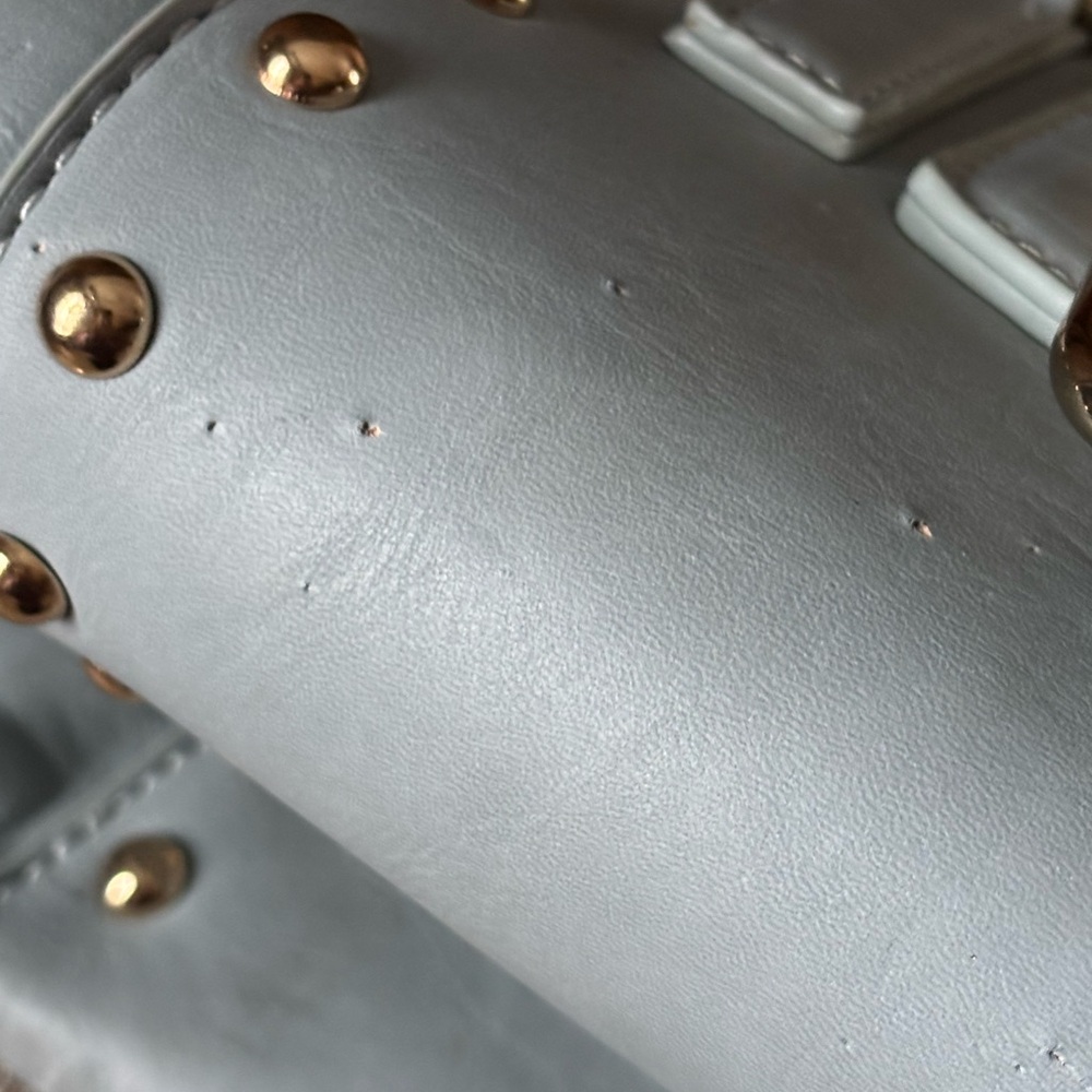 Elegant Blue Studded Women's Bag - Picture 4 of 9